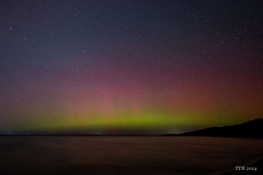 Big Dipper Observes the Aurora Borealis  by taffy