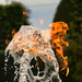 Fire and water fountain at Houghton Hall, Norfolk.