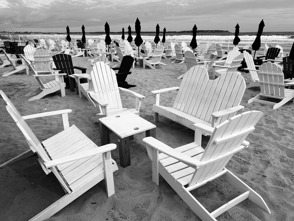 Beach chairs party by fperrault