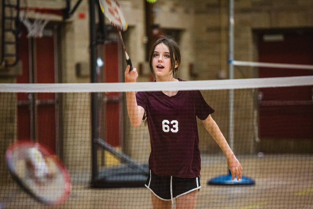 Her First Badminton Match of the Season by tina_mac