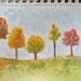 Autumn Trees, watercolor