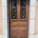 Elegant hearts on a door. 