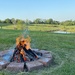 Gathering for a friend's annual bonfire