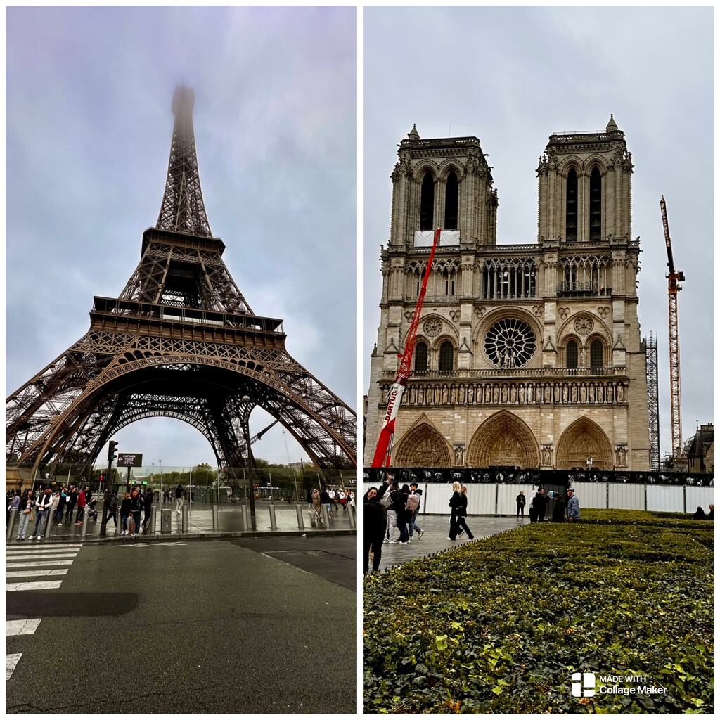 Eifeltower and Notredame. Paris by mubbur