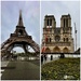 Eifeltower and Notredame. Paris