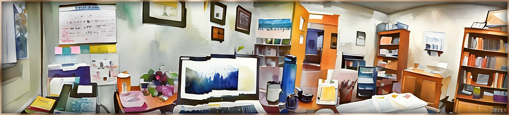 Office Panorama by olivetreeann