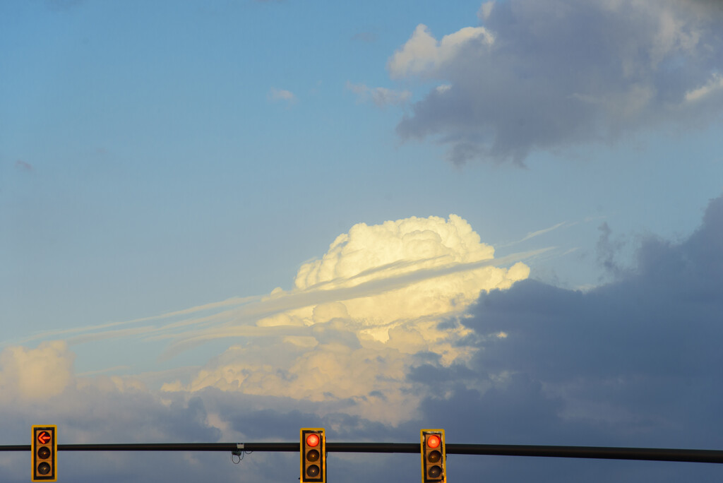 Taken this evening thru car rooftop while @ stoplight by ggshearron