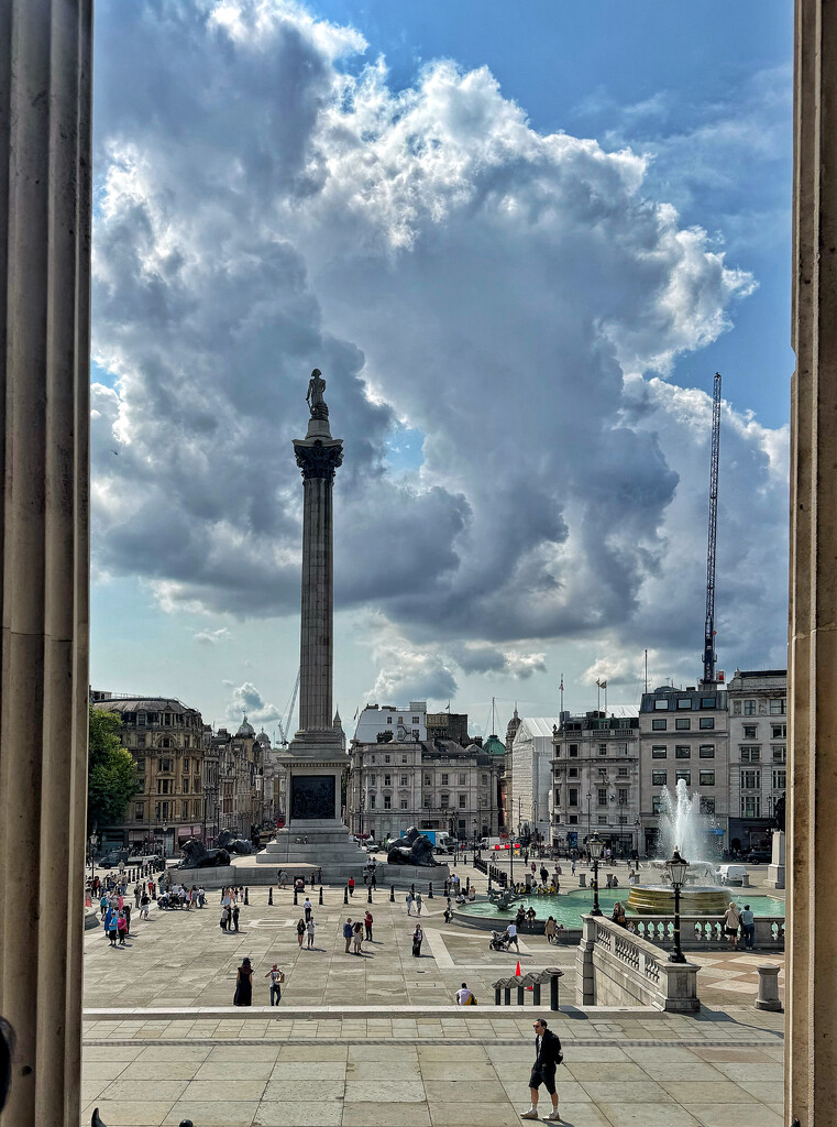 Trafalgar Square from the National gallery.  by cocobella