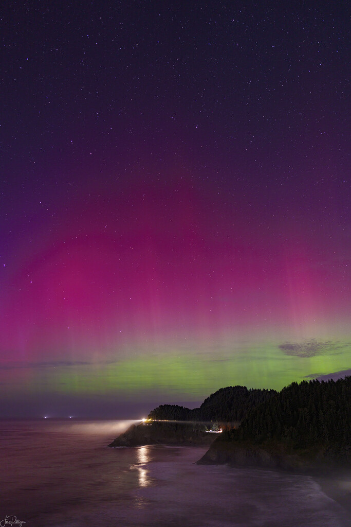 Aurora at the Lighthouse  by jgpittenger