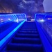 Blue escalator