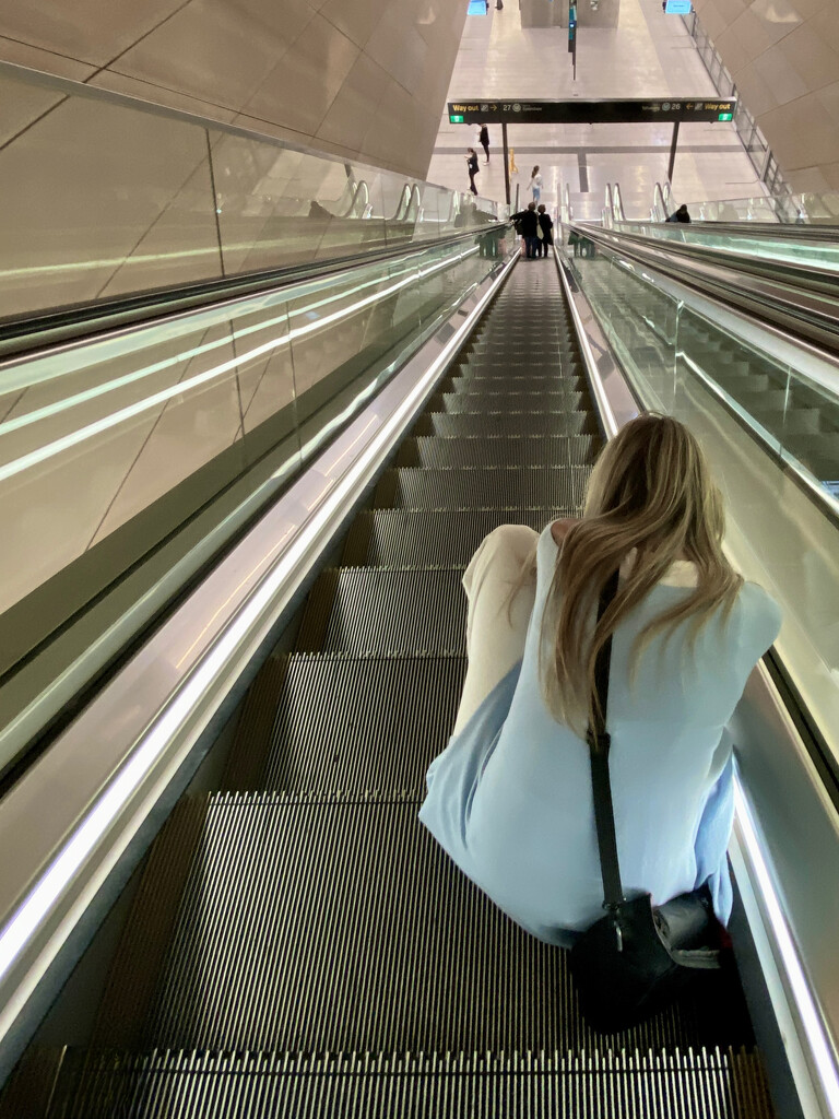 Comfortably photographing  the scenic route down at Crows Nest Metro by johnfalconer