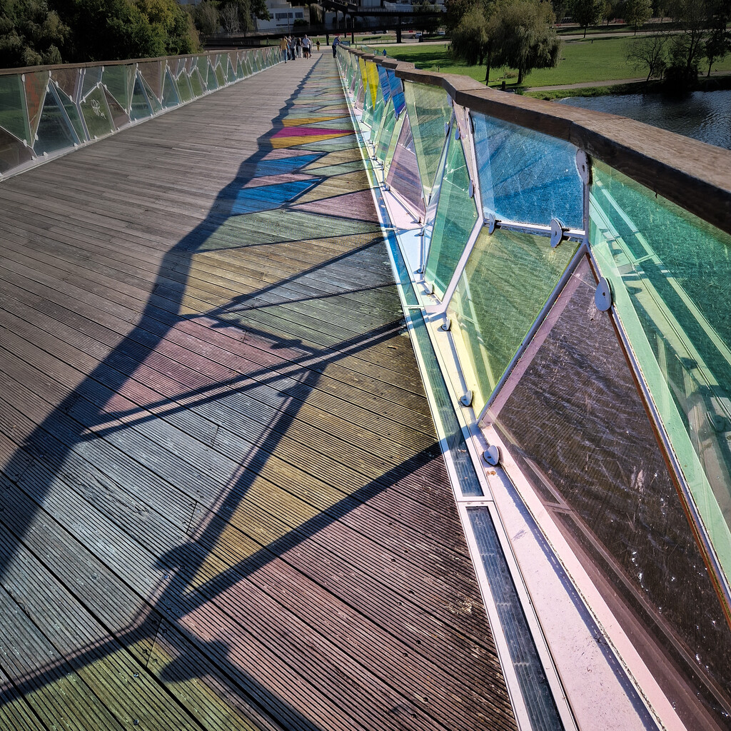 Coloured light on the bridge by andyharrisonphotos