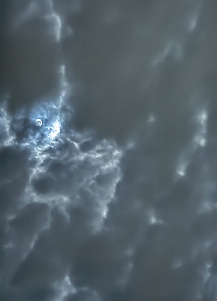 Moon and night clouds by congaree