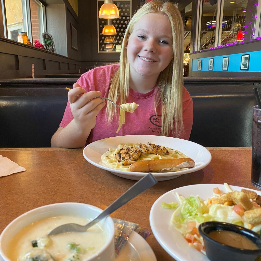 Lunch at Friday's with my granddaughter by tunia