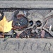 Day 291/366. Memory with skull and cross bones plus leaves. 