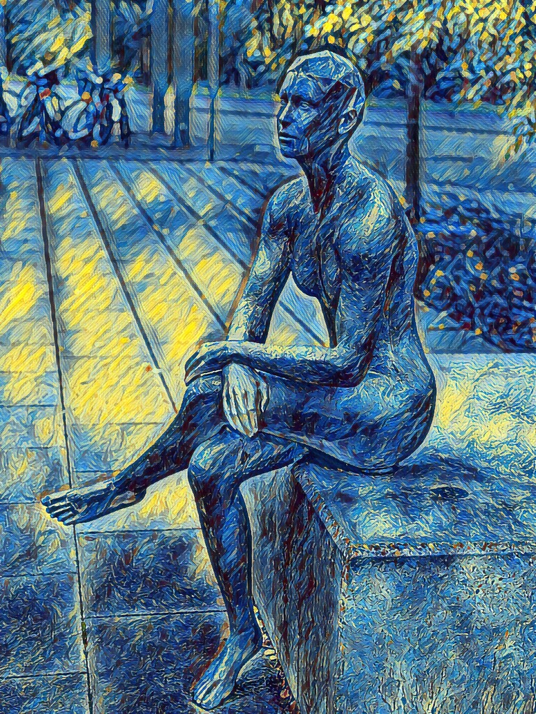 Impressionist sculpture #2 - the blue period by lizgooster