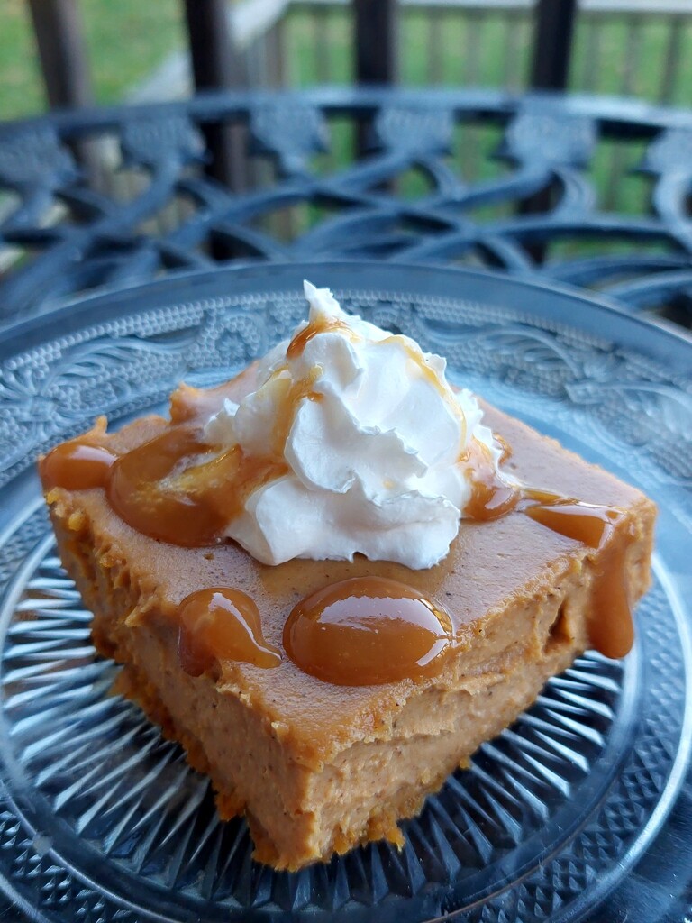 Pumpkin Cheesecake on the Porch by princessicajessica