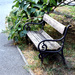 Lonely street bench in Buda