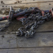 Chains on wood