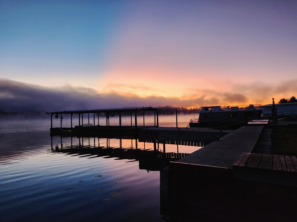 Dawn breaks over the St. Lawrence  by ljmanning