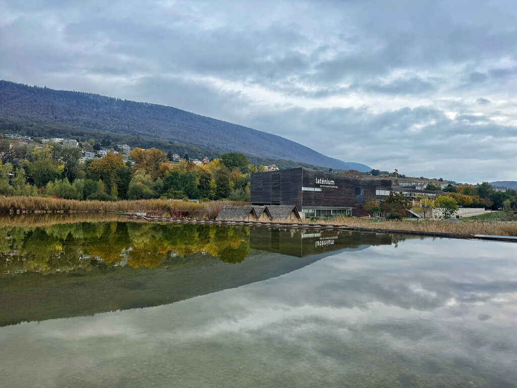 Reflection by the Laténium.  by cocobella