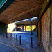 Pedestrian path under a rail track and major road. by neil_ge