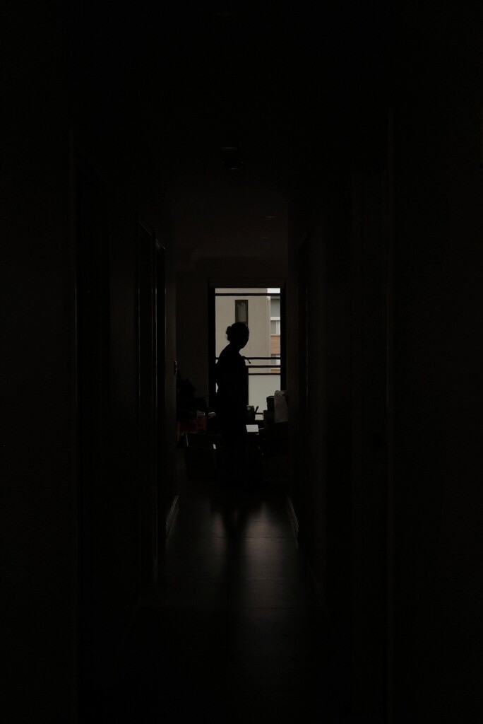 Silhouette across the hall by sepiaxconfetti