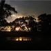 Sunset at the small dam.