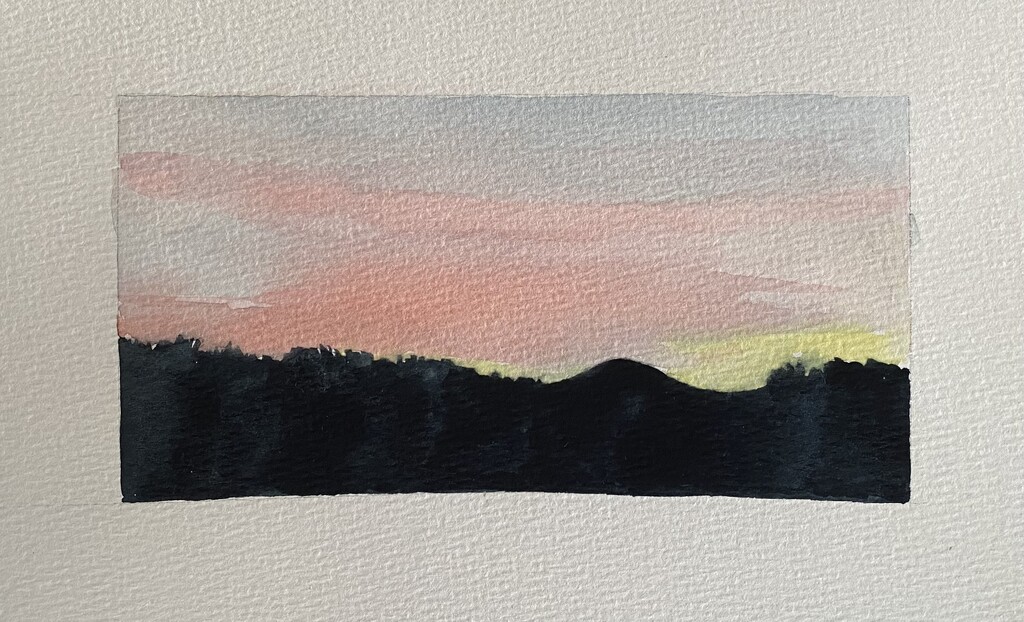 Sunset watercolor by mtb24