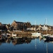 Stonehaven harbour on a calm day.