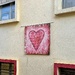 Heart painted on the wall. 