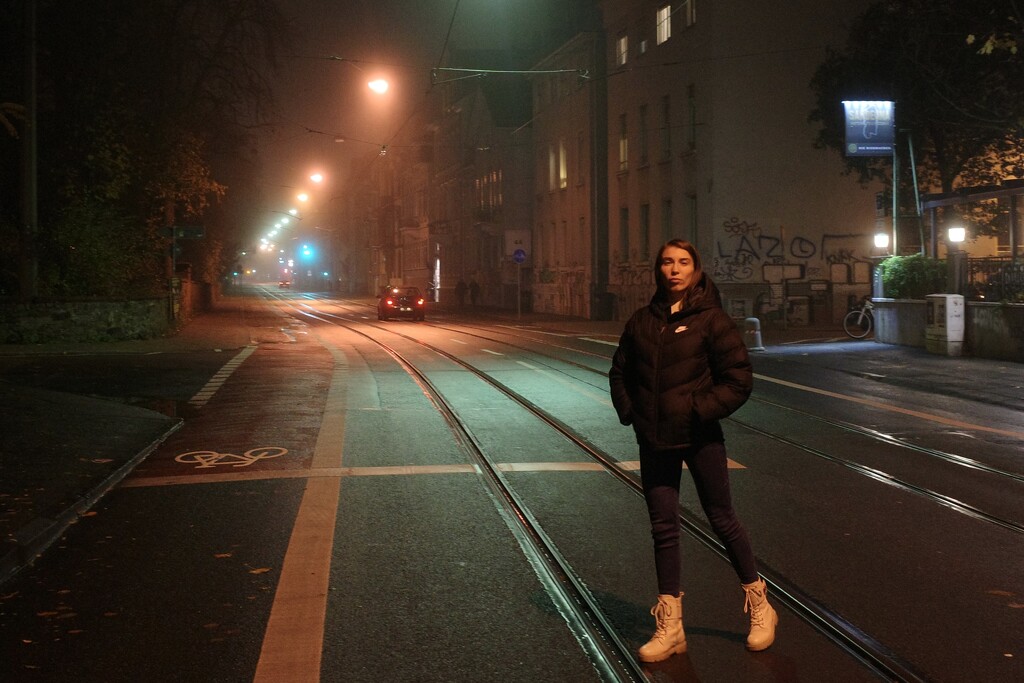 Night street crossing  by vincent24