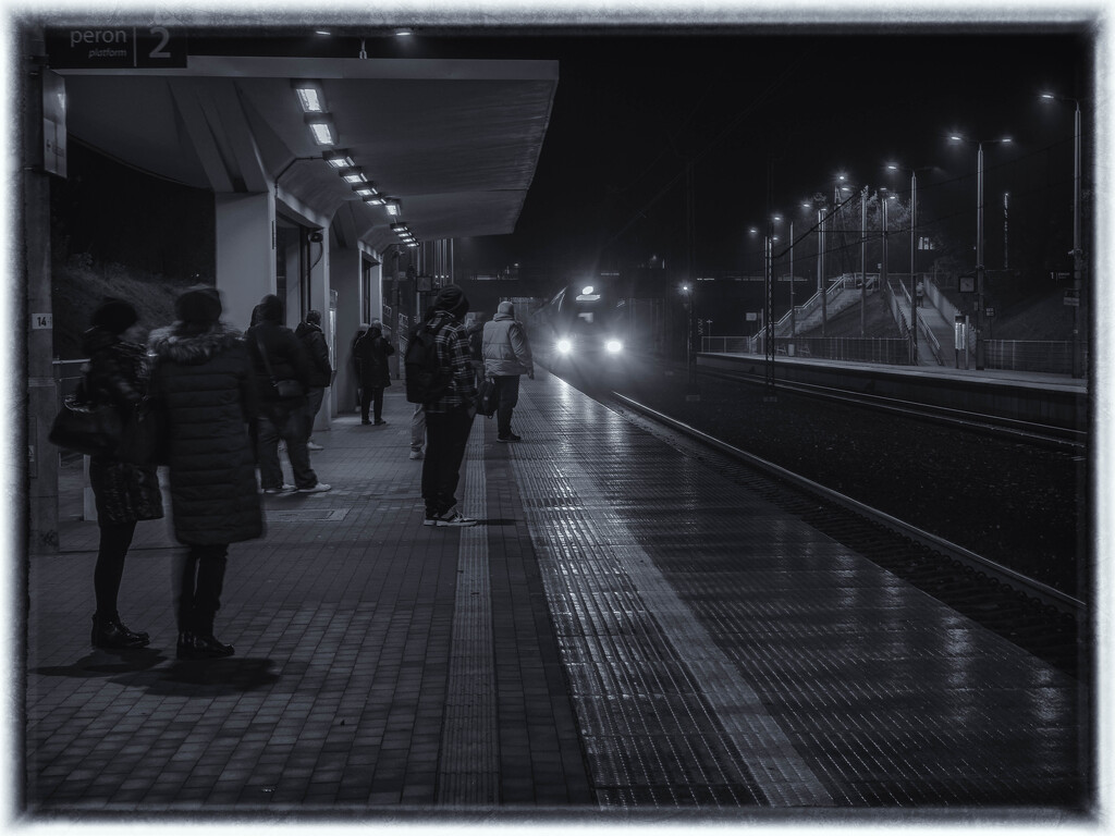 A train arriving at the station by haskar