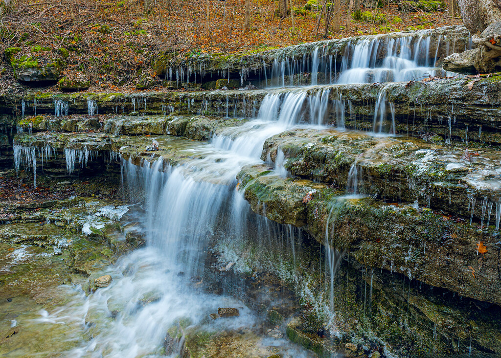 Icicles Forming on the Waterfall by toddmarsh