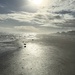 Misty beach with late afternoon sunlight by congaree