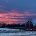 Winter Barn Sunset