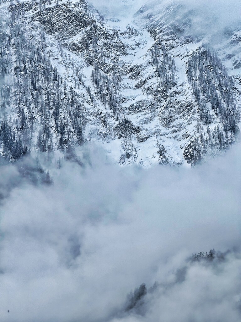 Snow and clouds.  by cocobella