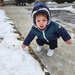 Vincent meets snow