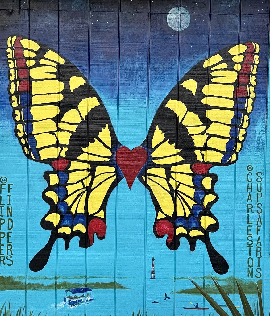 Loved this newly painted wall art on a business at the beach when I was there this past Sunday. by congaree