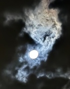 11th Feb 2025 - Moon and night clouds, 3 am