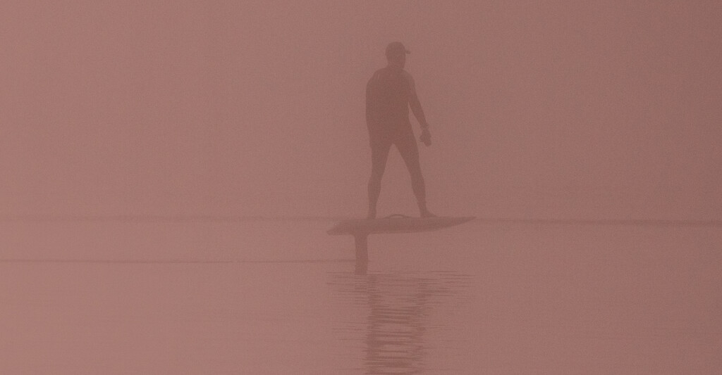 Surfer in the Fog! by rickster549