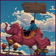 10th Feb 2025 - You're Never Too Old to Ride in a Pink Elephant