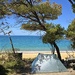 Beachside camping