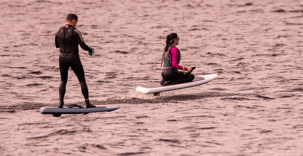 Surfers Riding in the River! by rickster549
