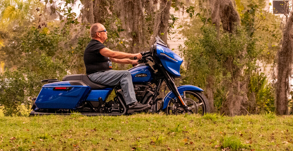 Motorcycle Going Down the Road! by rickster549