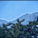 Looks like mountains behind the greens