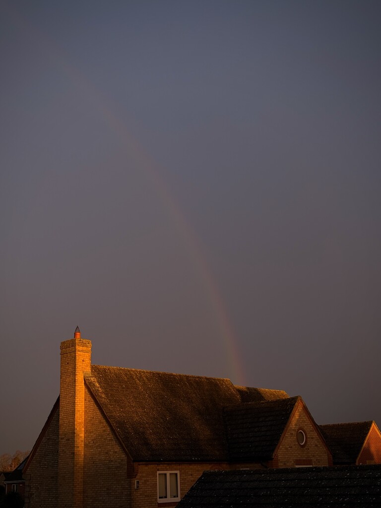 Rainbow at sunrise by gaillambert