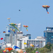Looking along the beach to the Kite Festival.