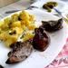 Turkey liver with fried potatoes