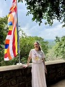25th Feb 2025 - Léa and the Buddhist flag. 